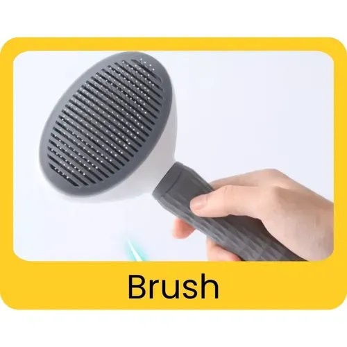 Brush included in the free puppy starter kit