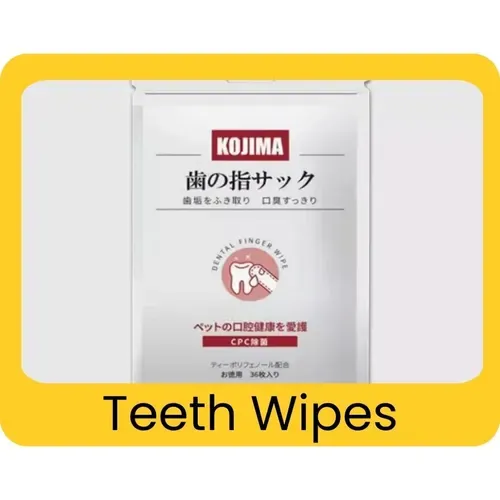 Teeth Wipes included in the free puppy starter kit
